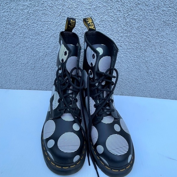 Dr. Martens 1460 WOMEN'S POLKA DOT SMOOTH LEATHER LACE UP BOOTS NEW - Picture 12 of 13